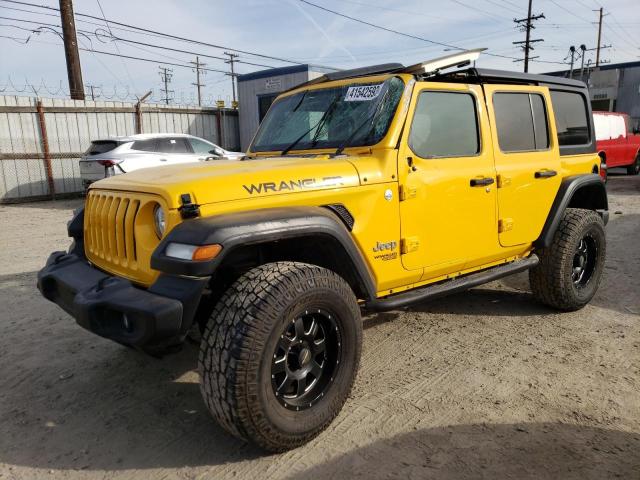 1C4HJXDN4KW593280 - 2019 JEEP WRANGLER U Gelb Foto 1