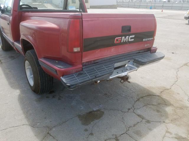 1GTDC14Z1MZ536898 - 1991 GMC SIERRA C15 RED photo 9