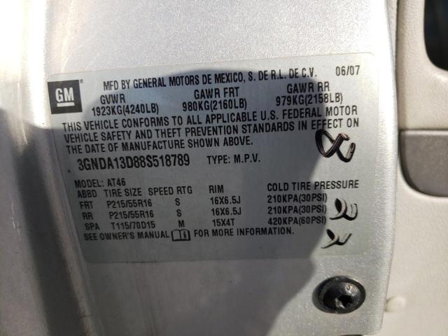 3GNDA13D88S518789 - 2008 CHEVROLET HHR LS  照片 10