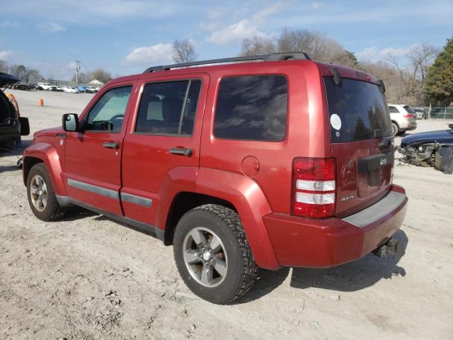 1J8GN28K08W106077 - 2008 JEEP LIBERTY SP RED photo 2