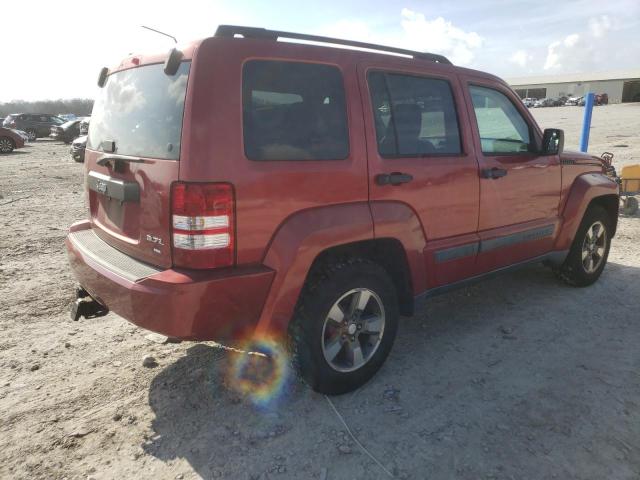 1J8GN28K08W106077 - 2008 JEEP LIBERTY SP RED photo 3