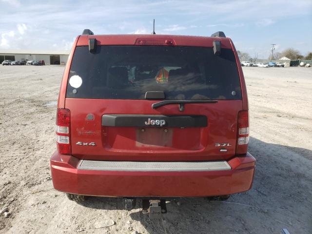 1J8GN28K08W106077 - 2008 JEEP LIBERTY SP RED photo 6