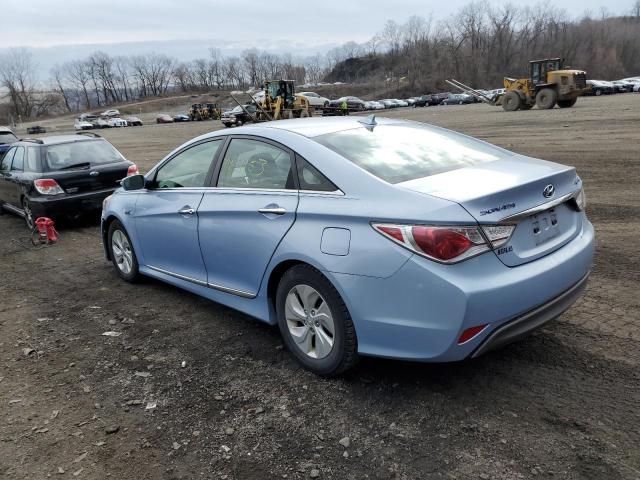 KMHEC4A44DA084583 - 2013 HYUNDAI SONATA HYB BLUE photo 2