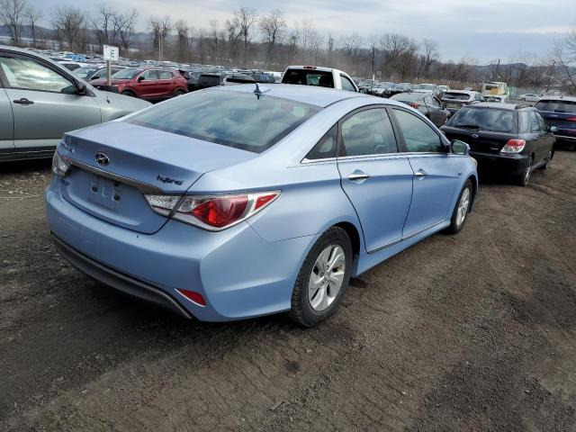 KMHEC4A44DA084583 - 2013 HYUNDAI SONATA HYB BLUE photo 3