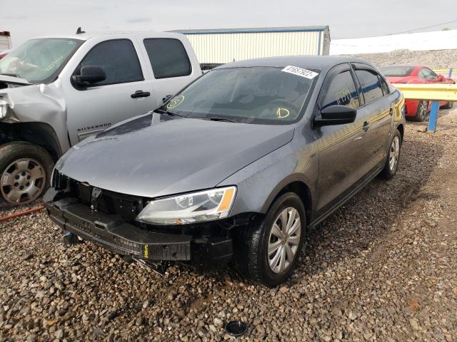 3VW1K7AJ6EM443298 - 2014 VOLKSWAGEN JETTA BASE Մոխրագույն լուսանկար 2