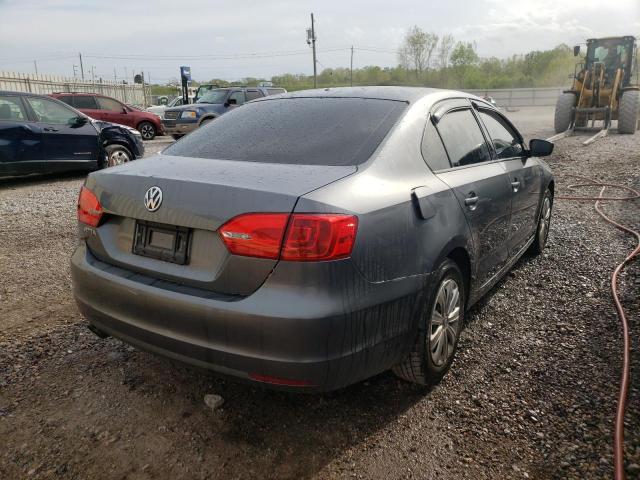 3VW1K7AJ6EM443298 - 2014 VOLKSWAGEN JETTA BASE Մոխրագույն լուսանկար 4