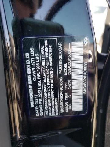 SJKCH5CP4HA038393 - 2017 INFINITI QX30 BASE BLACK photo 10