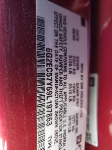 6G2EC57Y69L197863 - 2009 PONTIAC G8 GT MAROON photo 10