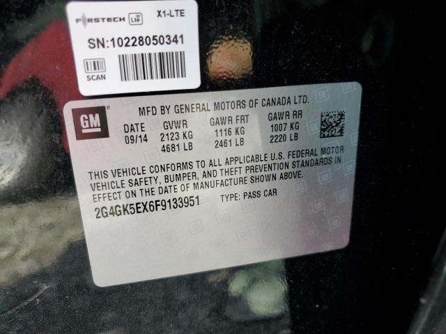 2G4GK5EX6F9133951 - 2015 BUICK REGAL 黑色 照片 12