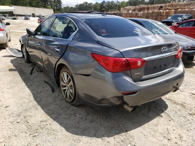 JN1BV7AR1FM424047 - 2015 INFINITI Q50 BASE GRAY photo 3