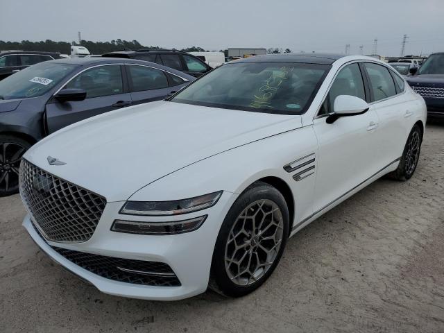 KMTGB4SC0MU045592 - 2021 GENESIS G80 BASE WHITE photo 1