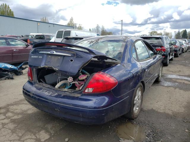 1FAFP56S7YG258620 - 2000 FORD TAURUS BLUE photo 4