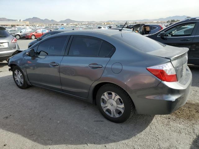 JHMFB4F20CS010247 - 2012 HONDA CIVIC HYBR GRAY photo 2