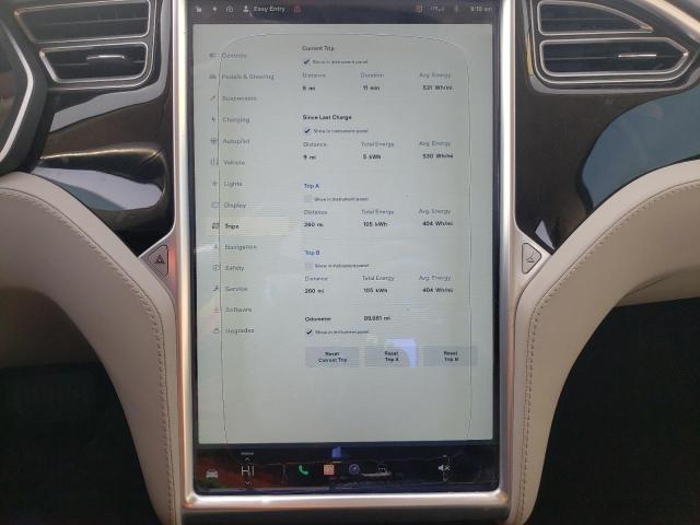 5YJSA1S16EFP50559 - 2014 TESLA MODEL S Կապույտ լուսանկար 9