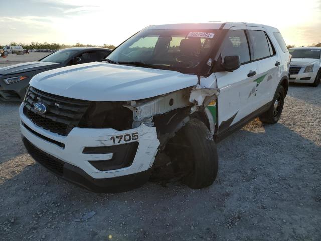 1FM5K8AR6HGA35815 - 2017 FORD EXPLORER P WHITE photo 2
