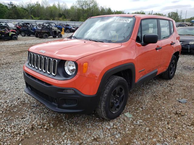 ZACCJBAB4JPJ56900 - 2018 JEEP RENEGADE S ORANGE photo 2
