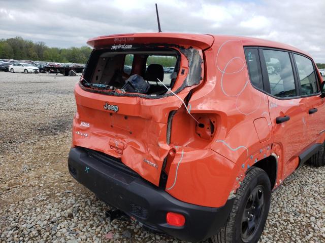 ZACCJBAB4JPJ56900 - 2018 JEEP RENEGADE S ORANGE photo 9