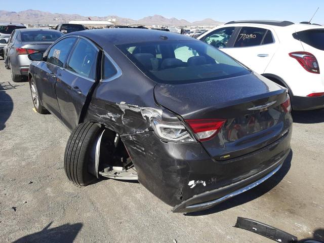 1C3CCCAB4FN743766 - 2015 CHRYSLER 200 LIMITE GRAY photo 3