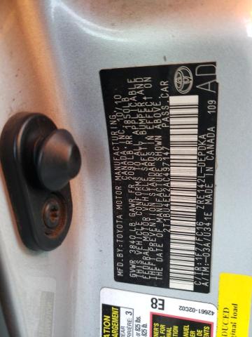 2T1BU4EE2AC497147 - 2010 TOYOTA COROLLA BA 银色 照片 12