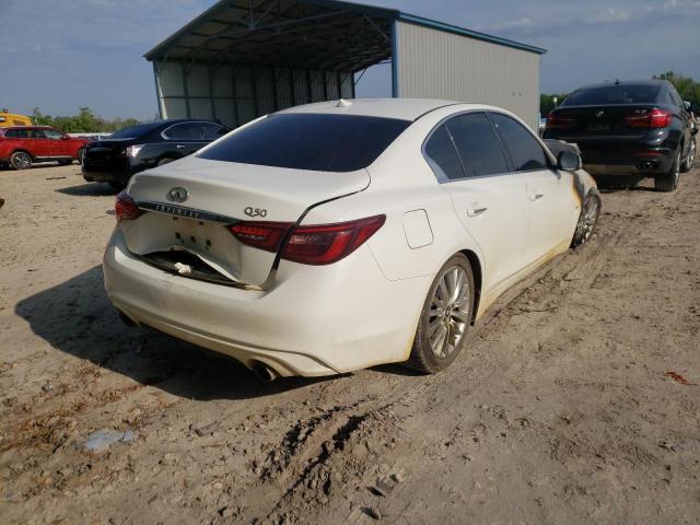 JN1EV7AP9KM519221 - 2019 INFINITI Q50 LUXE WHITE photo 4