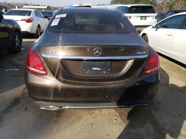 55SWF4KB5FU027895 - 2015 MERCEDES-BENZ C 300 4MAT BROWN photo 6