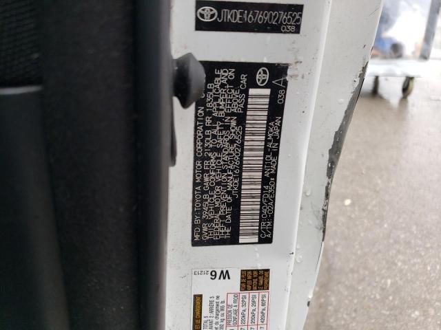 JTKDE167690276525 - 2009 TOYOTA SCION TC WHITE photo 10