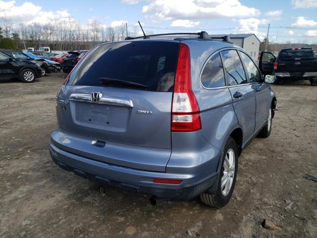 5J6RE4H55BL122557 - 2011 HONDA CR-V EX 蓝色 照片 4
