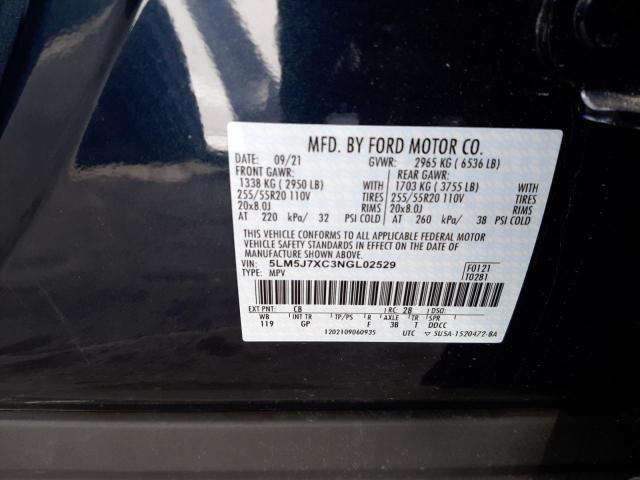 5LM5J7XC3NGL02529 - 2022 LINCOLN AVIATOR RE BLACK photo 13