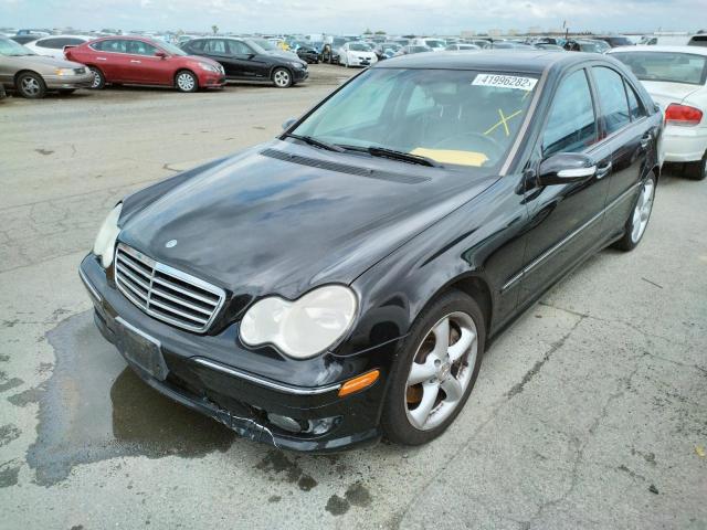 WDBRF40J75F705130 - 2005 MERCEDES-BENZ C 230K SPO BLACK photo 2