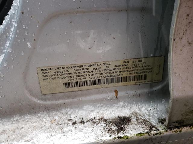 3VWRA71K89M082919 - 2009 VOLKSWAGEN JETTA WOLF 银色 照片 12