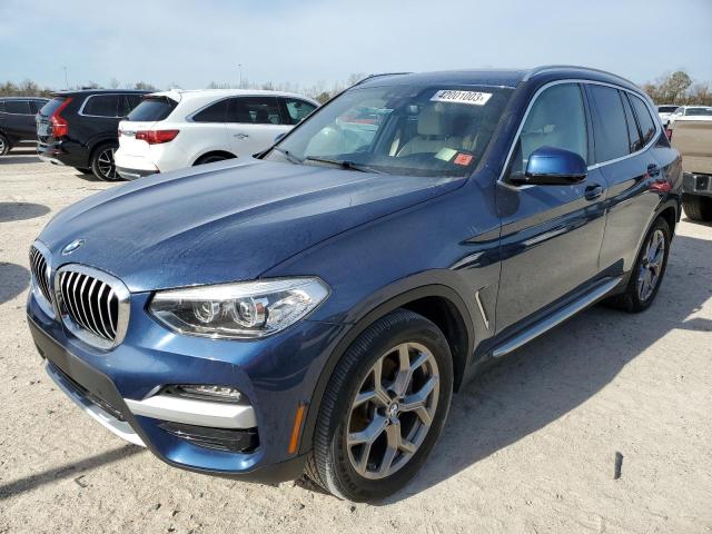 5UXTY3C09L9B39340 - 2020 BMW X3 SDRIVE3 BLUE photo 1