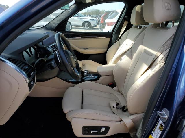 5UXTY3C09L9B39340 - 2020 BMW X3 SDRIVE3 BLUE photo 7