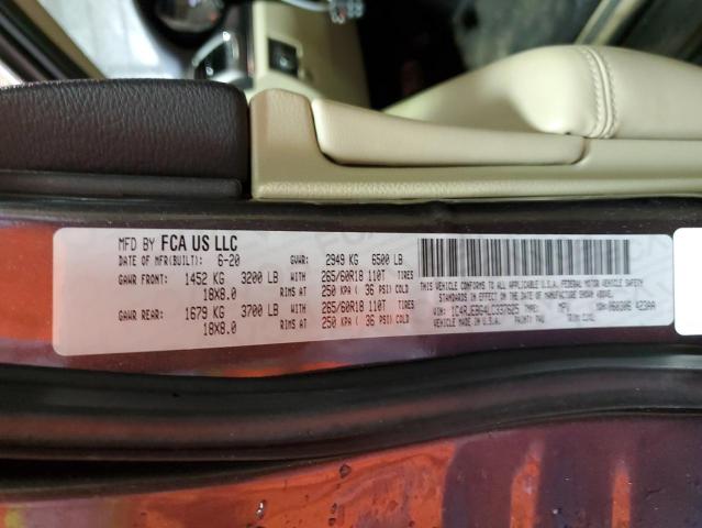 1C4RJEBG4LC337625 - 2020 JEEP GRAND CHER GRAY photo 13