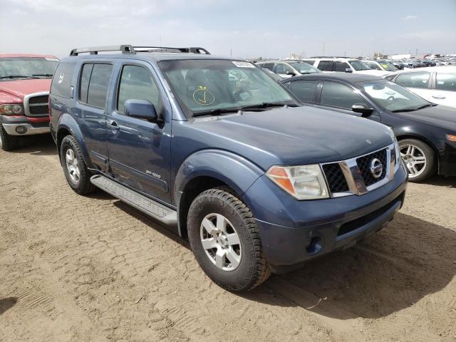 5N1AR18W25C786801 - 2005 NISSAN PATHFINDER BLUE photo 1