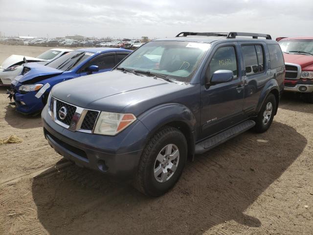 5N1AR18W25C786801 - 2005 NISSAN PATHFINDER BLUE photo 2