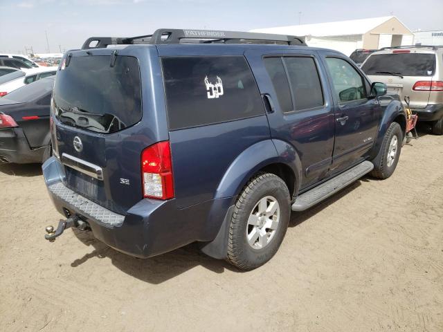 5N1AR18W25C786801 - 2005 NISSAN PATHFINDER BLUE photo 4