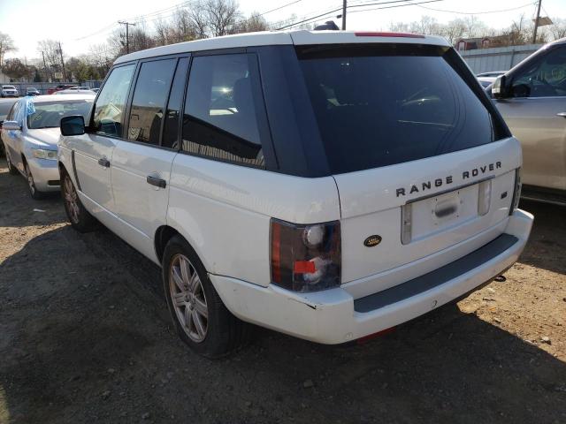 SALME15418A270910 - 2008 LAND ROVER RANGE ROVE WHITE photo 3