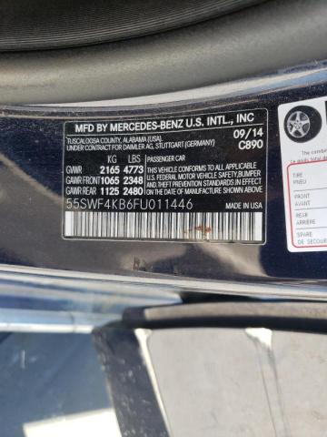 55SWF4KB6FU011446 - 2015 MERCEDES-BENZ C300 4 MAT BLUE photo 10