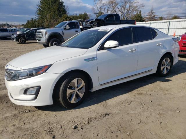 KNAGM4ADXE5073931 - 2014 KIA OPTIMA HYB WHITE photo 1