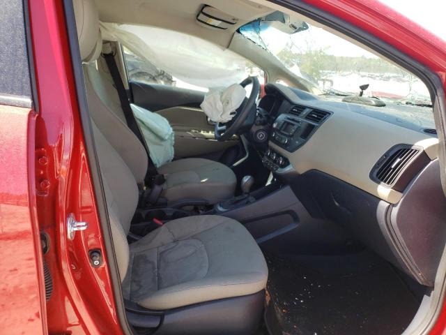 KNADM4A34F6427867 - 2015 KIA RIO LX RED photo 5