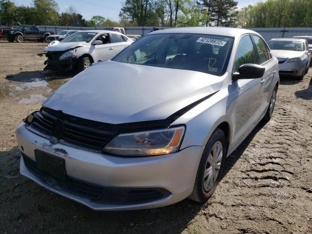 3VW2K7AJ5EM223526 - 2014 VOLKSWAGEN JETTA BASE 银色 照片 2