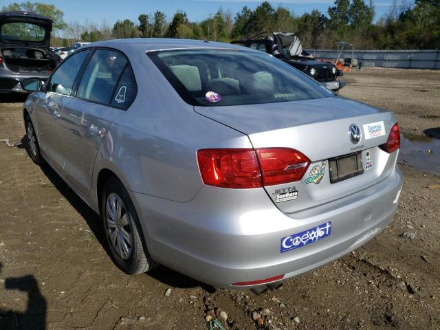 3VW2K7AJ5EM223526 - 2014 VOLKSWAGEN JETTA BASE 银色 照片 3