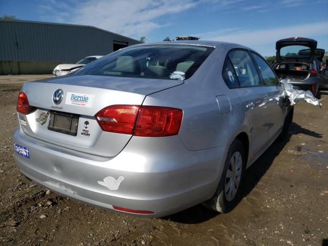 3VW2K7AJ5EM223526 - 2014 VOLKSWAGEN JETTA BASE 银色 照片 4