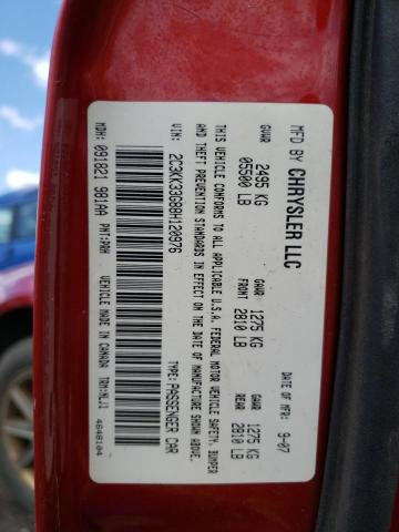 2C3KK33G88H120976 - 2008 CHRYSLER 300 RED photo 10