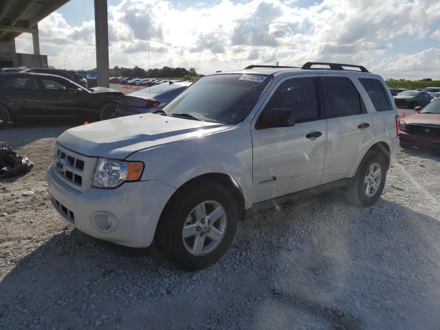 1FMCU49309KC03148 - 2009 FORD ESCAPE HYB WHITE photo 1