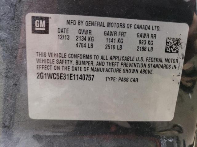 2G1WC5E31E1140757 - 2014 CHEVROLET IMPALA LIM BEIGE photo 12