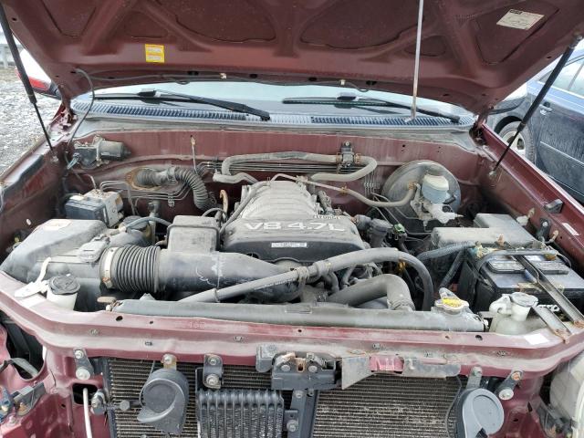 5TBBT44184S451263 - 2004 TOYOTA TUNDRA ACC BURGUNDY photo 11