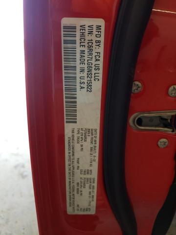 1C6RR7LG6NS215822 - 2022 RAM 1500 CLASS 红色 照片 12