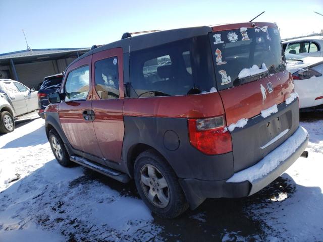 5J6YH28563L022251 - 2003 HONDA ELEMENT EX ORANGE photo 2