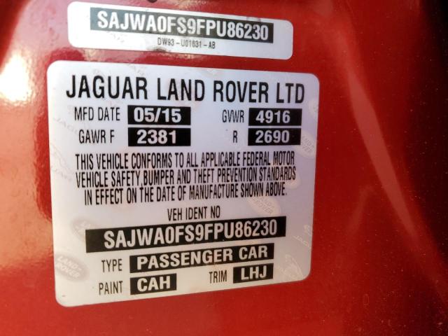 SAJWA0FS9FPU86230 - 2015 JAGUAR XF 2.0T PR RED photo 12